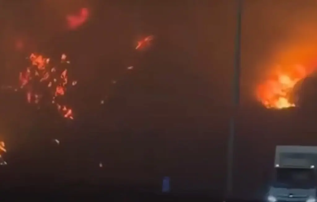 Un gran incendio afectó Chile.
