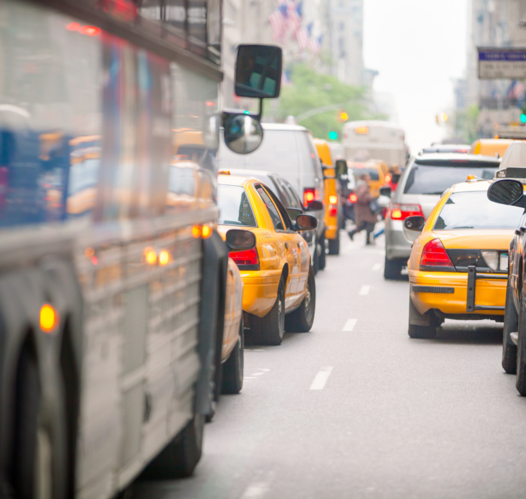 En la imagen se muestra el tráfico de Nueva York