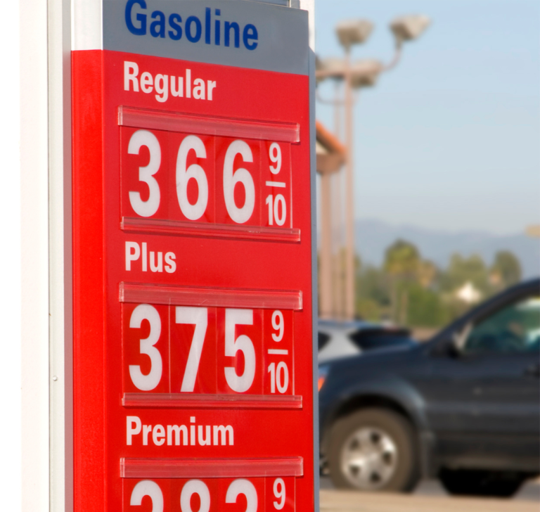 En la imagen se muestra el precio de la gasolina