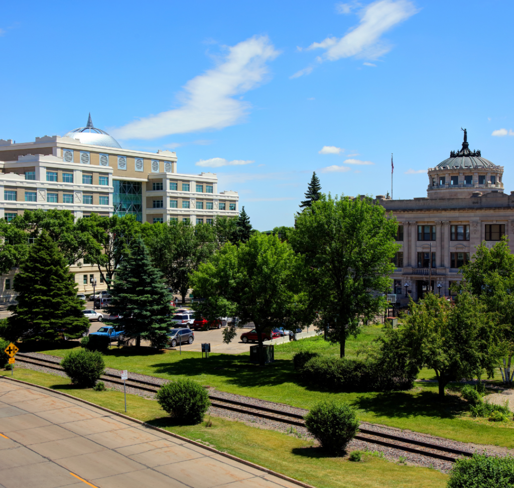 En la imagen se muestra el estado de Dakota del Norte