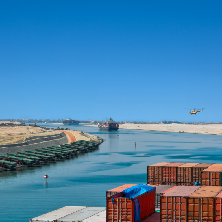 En la imagen se muestra el Canal de Suez