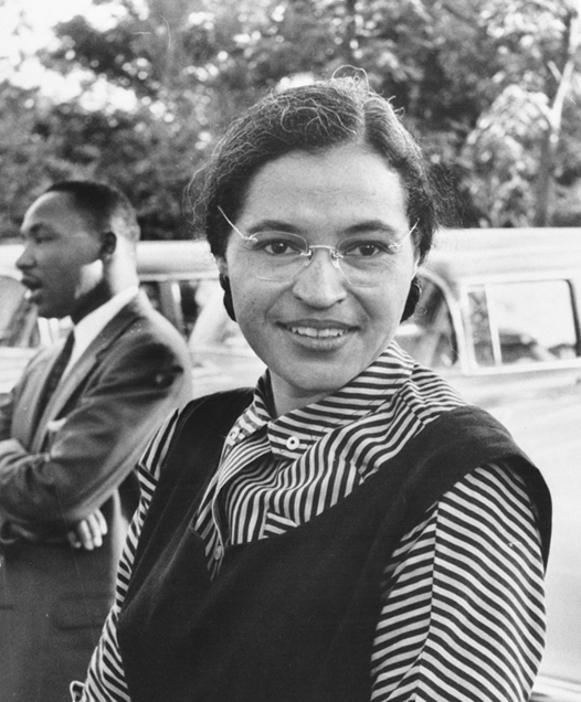 En la imagen se muestra a Rosa Parks
