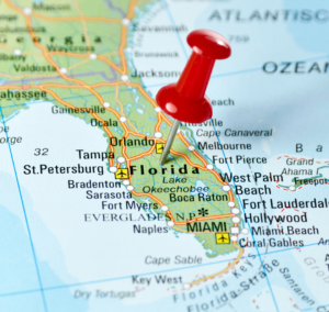 En la imagen se muestra un mapa que señala Florida