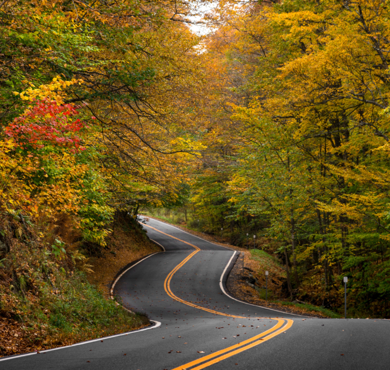 En la imagen se muestran las carreteras de Vermont