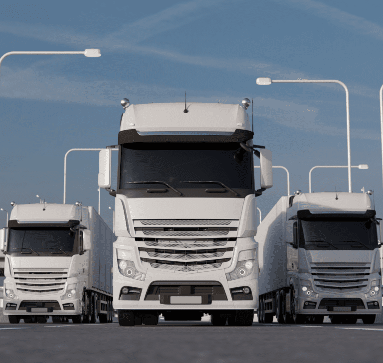 En la imagen se muestran tres camiones