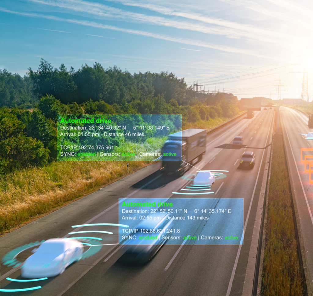 En la imagen se muestran vehículos con tecnología