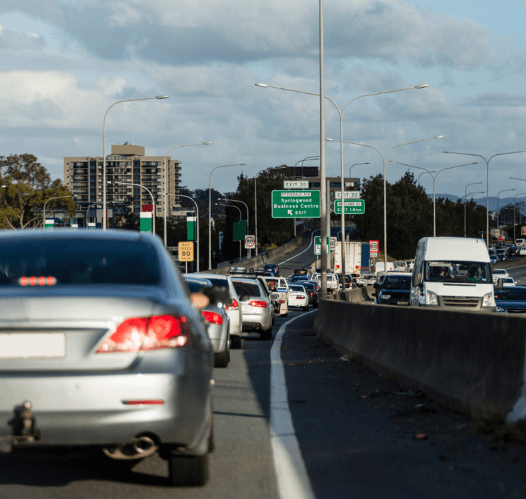 En la imagen se muestra una congestión de tráfico