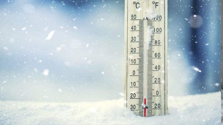 En la imagen se muestran temperaturas bajas