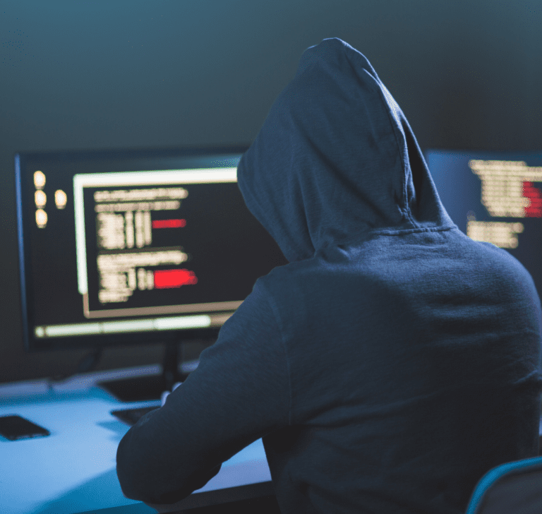 En la imagen se muestra una simulación de ciberataque