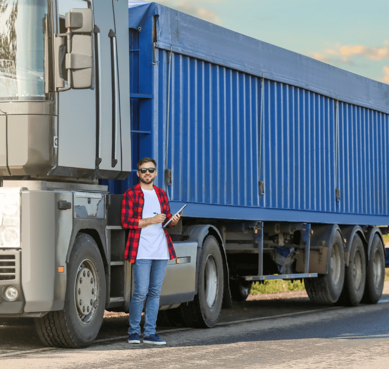 En la image se muestra un camionero