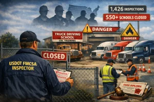 Inspections of truck driving schools