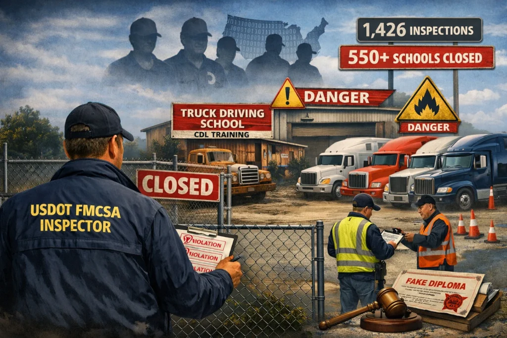 Control escuelas de camioneros